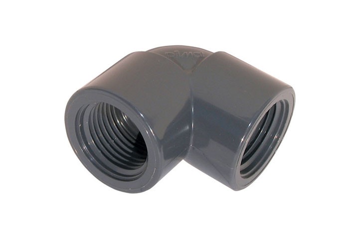 black color pvc elbow isolated on white background